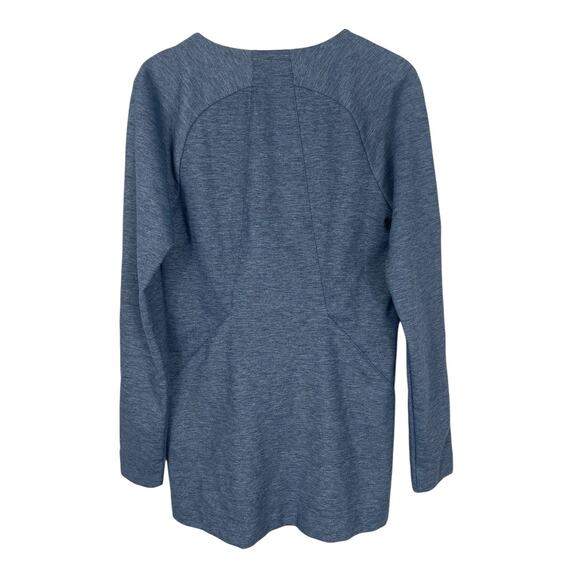 Title Nine She Leads Tunic Top Ponte Knit Pullover Pockets Active Blue Gray XS - Picture 2 of 9